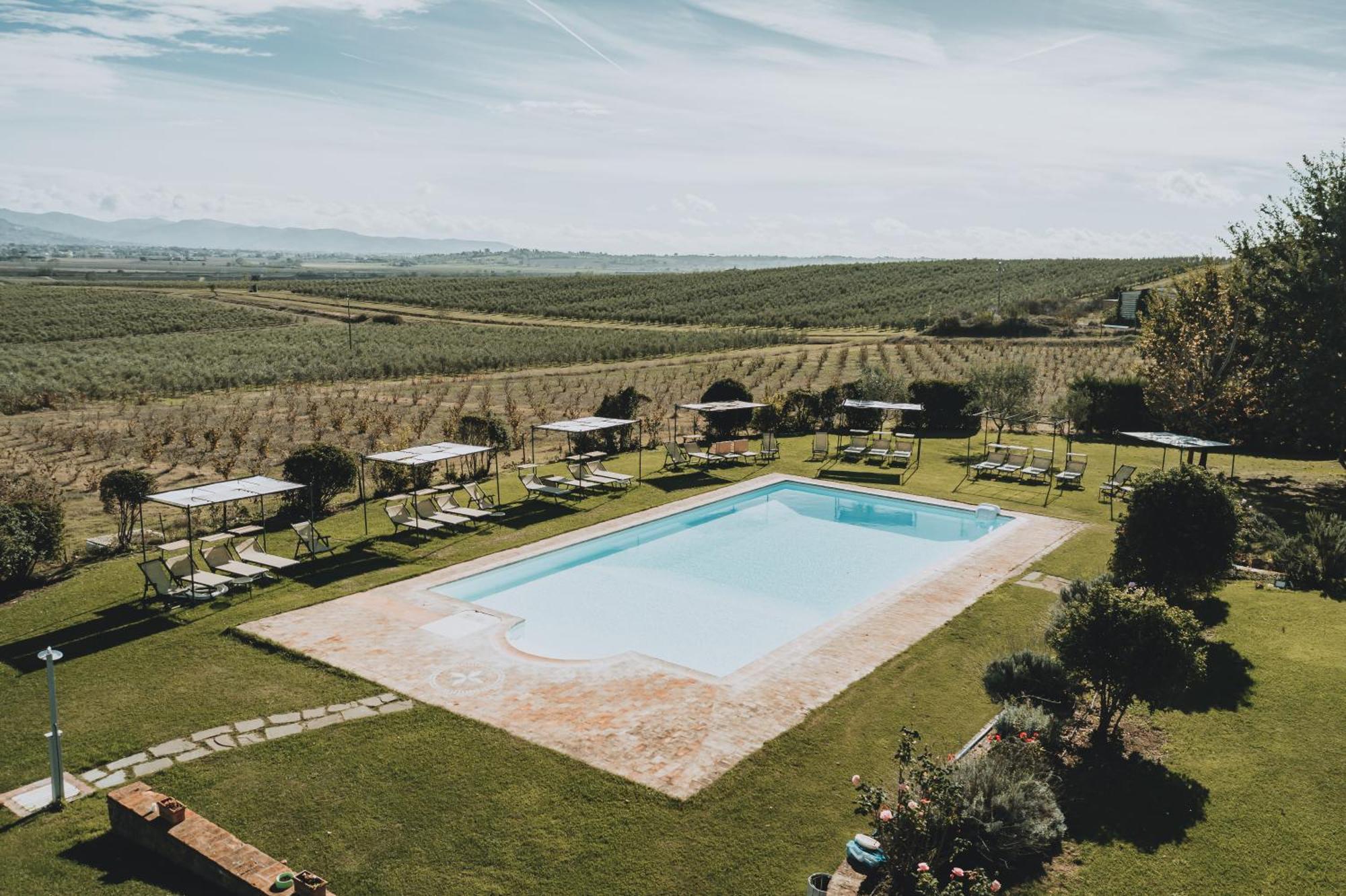 Podere Il Belvedere Su Cortona Castiglion Fiorentino Luaran gambar
